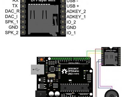 Mini MP3 Player Module with Simplified Output Speaker MP3-TF-16P For ...