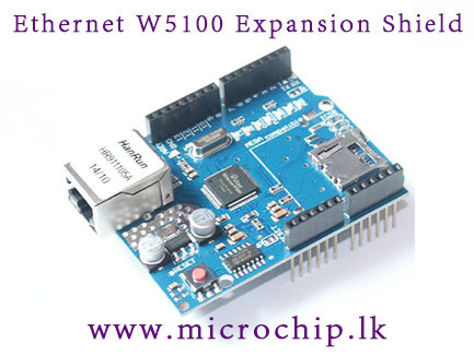 W5100 Ethernet Shield with MicroSD Slot – Microchip.lk