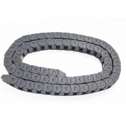 15x30mm 1M Open Plastic Cable Drag Chain - Semi-Enclosed Towline For CNC Machines, Black