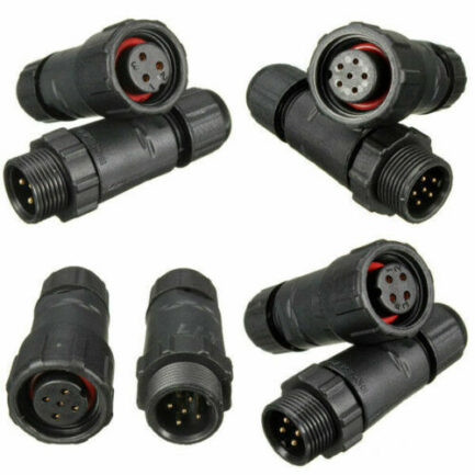 IP68 8 Pins Assembled Waterproof Electrical Cable Connector Plug Socket ...